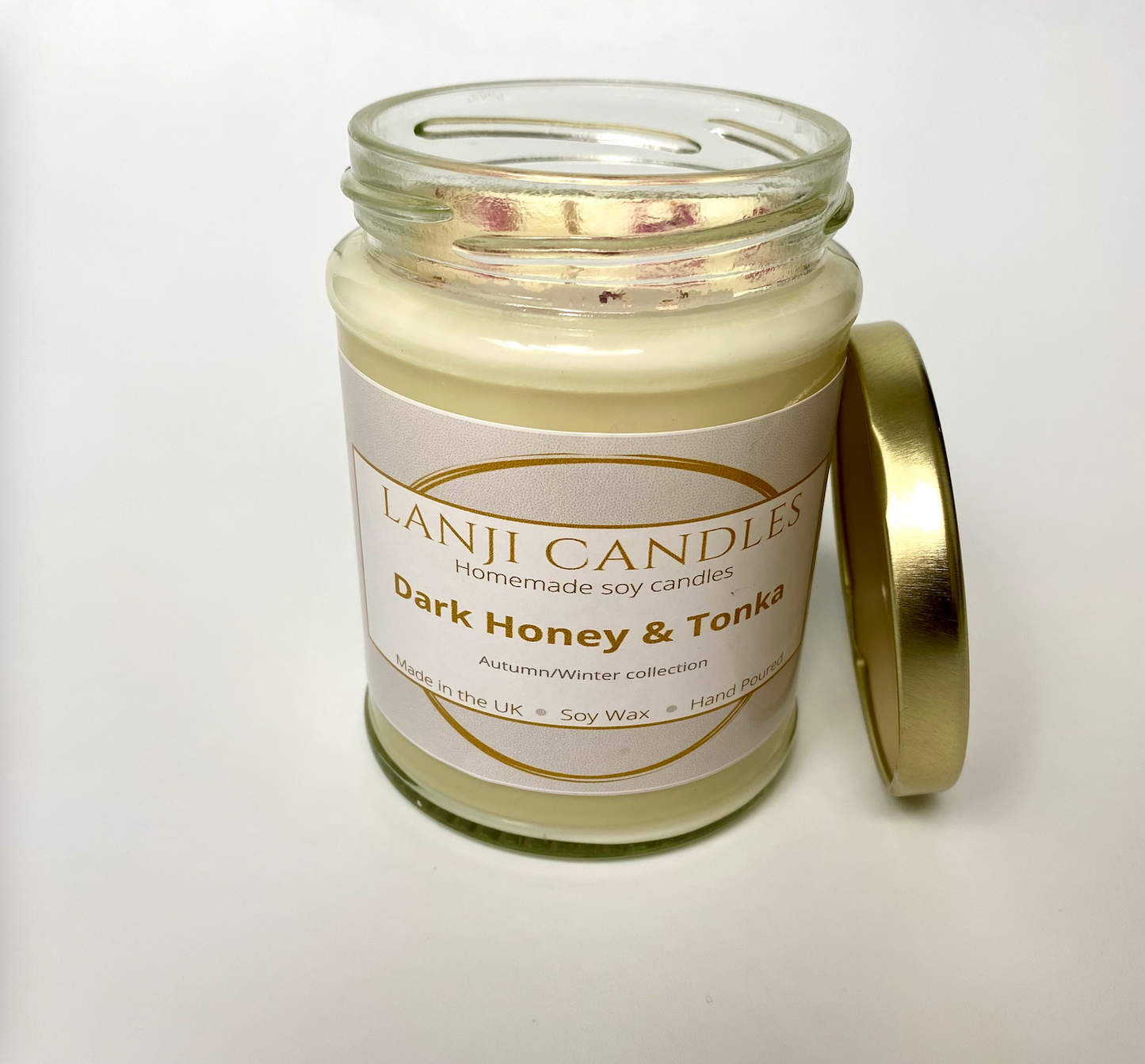 Dark Honey & Tonka Scented Soy Wax Candle | Seasonal Collection