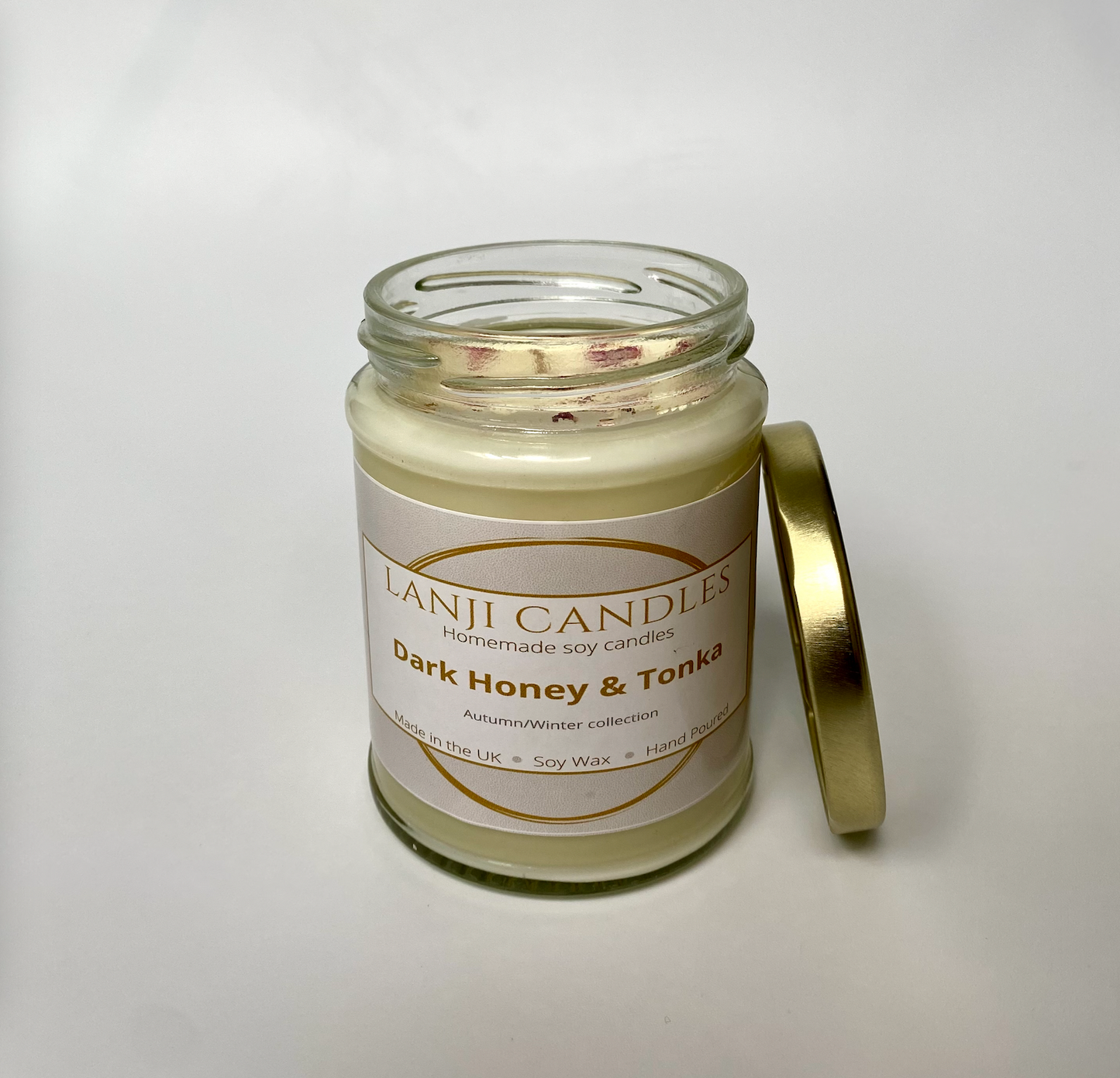 Dark Honey & Tonka Scented Soy Wax Candle | Seasonal Collection